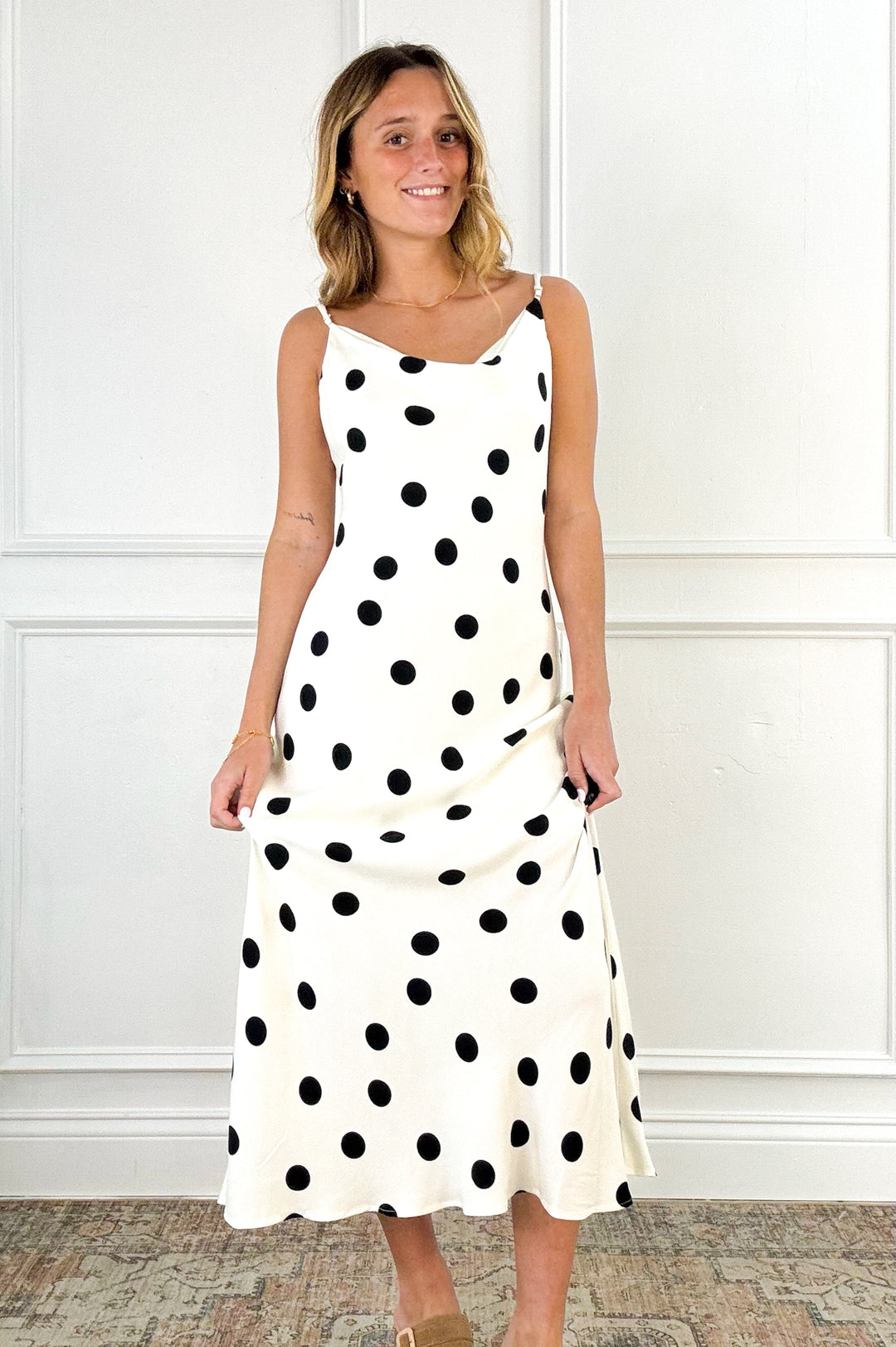 The Midnight Dot Slip Dress