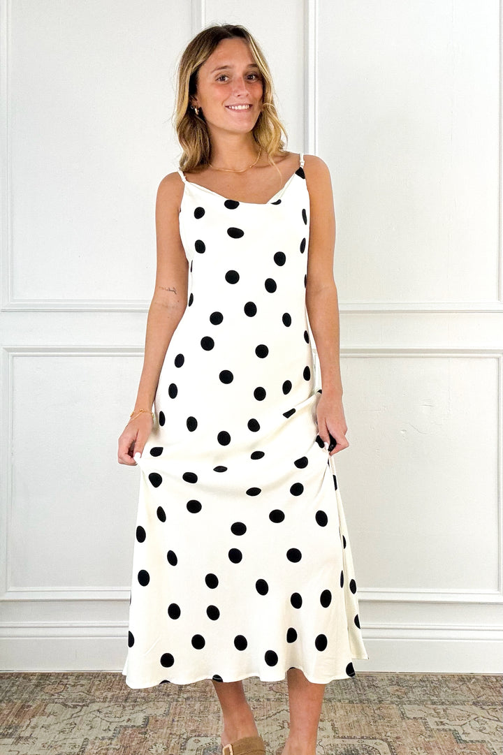 The Midnight Dot Slip Dress