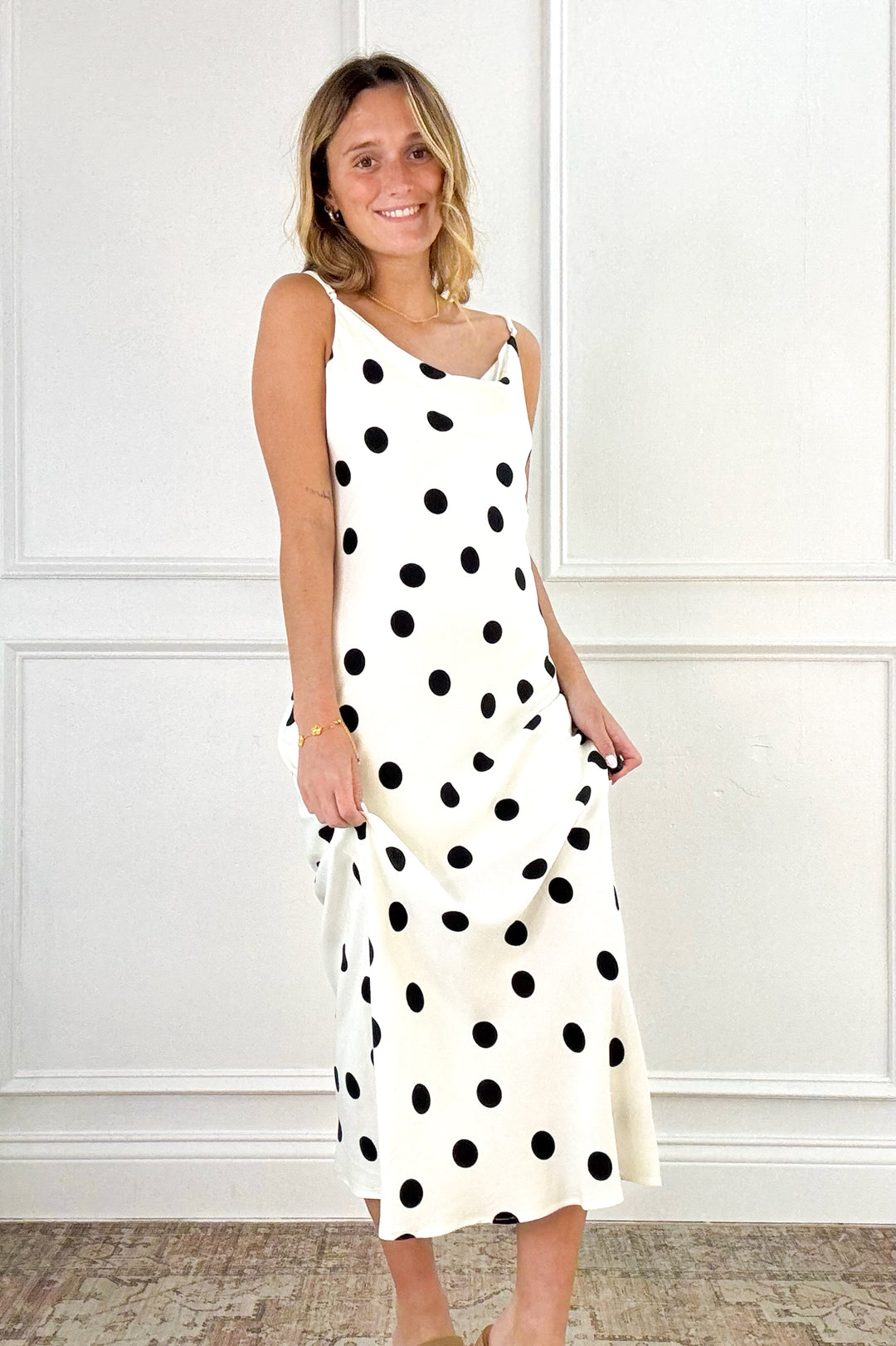 The Midnight Dot Slip Dress
