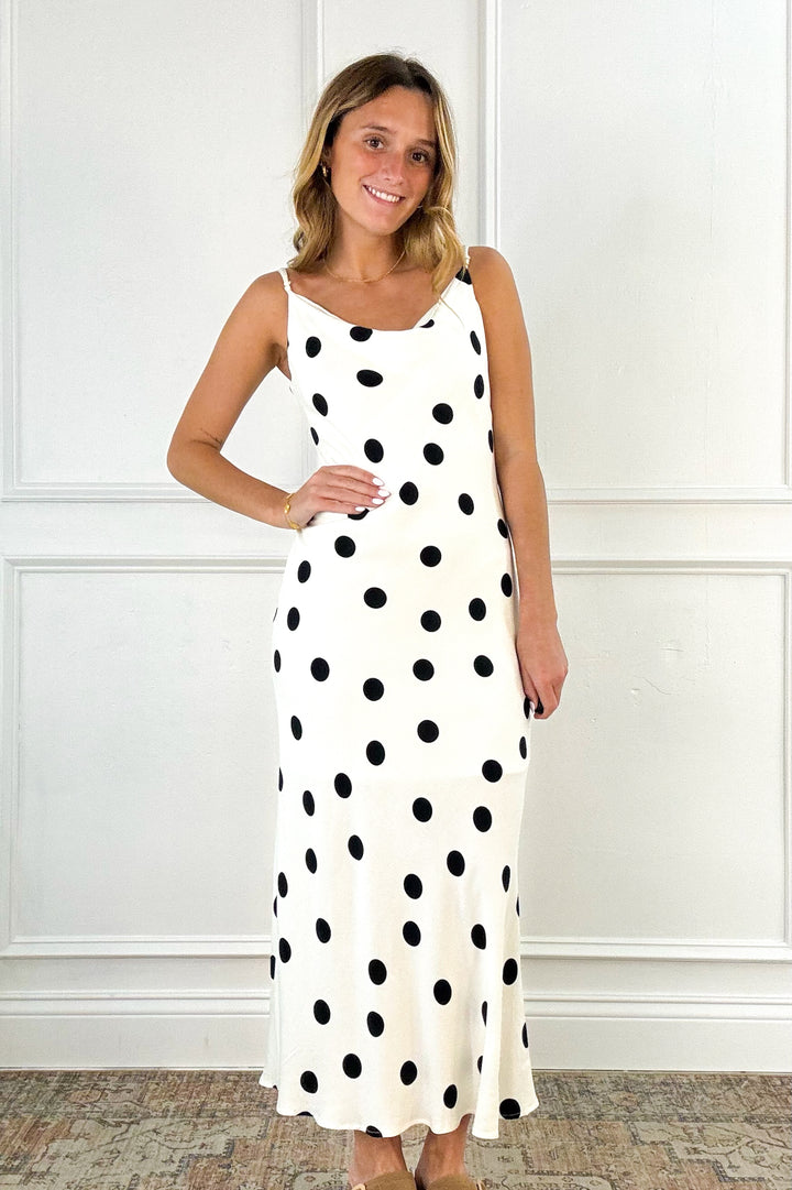 The Midnight Dot Slip Dress