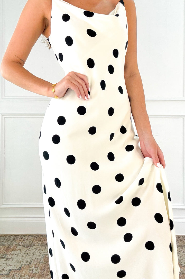 The Midnight Dot Slip Dress