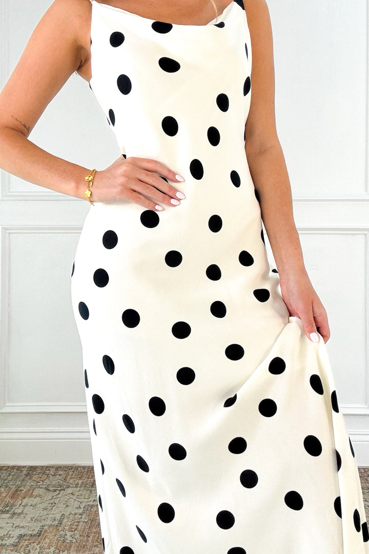 The Midnight Dot Slip Dress