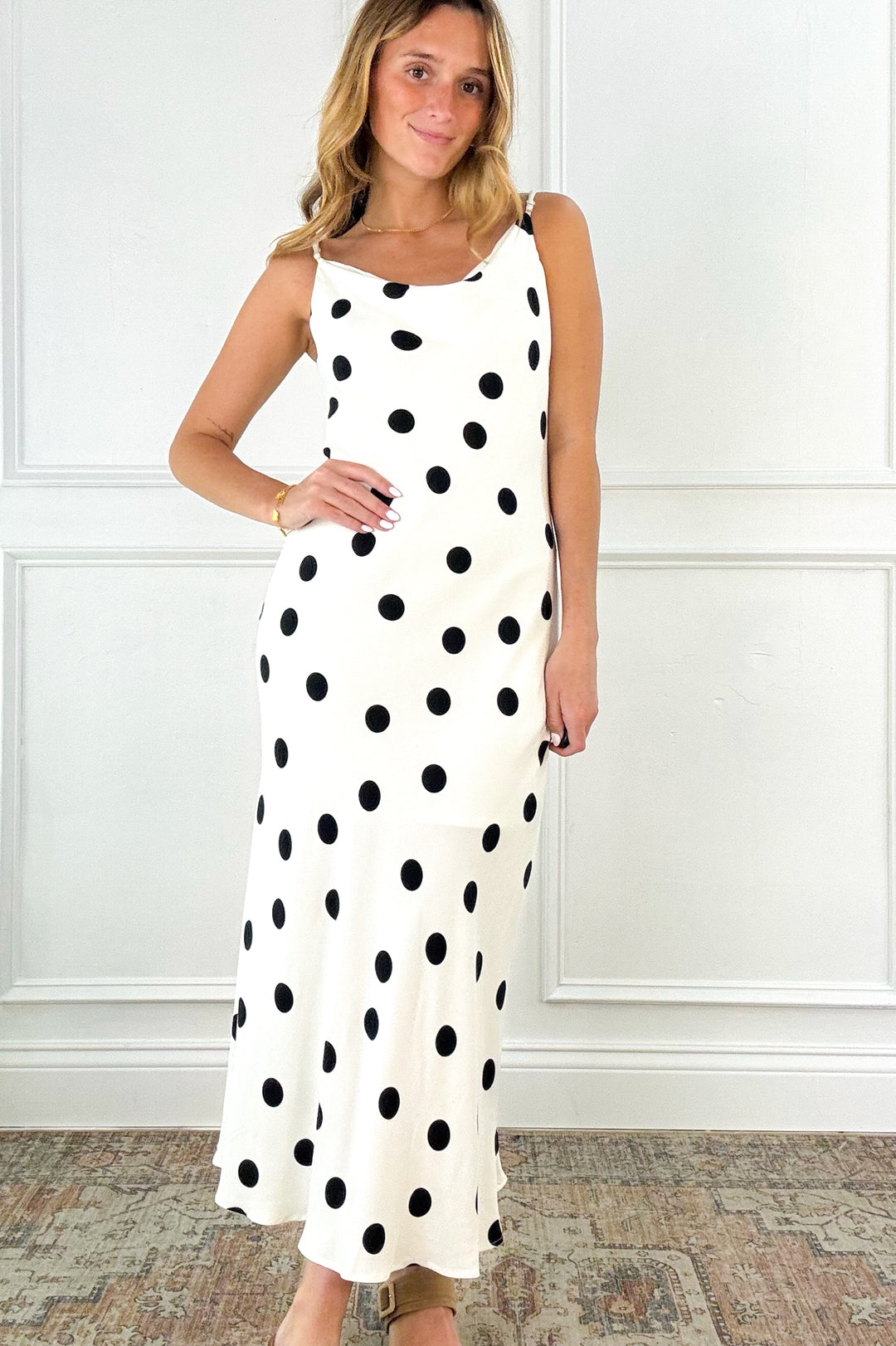 The Midnight Dot Slip Dress