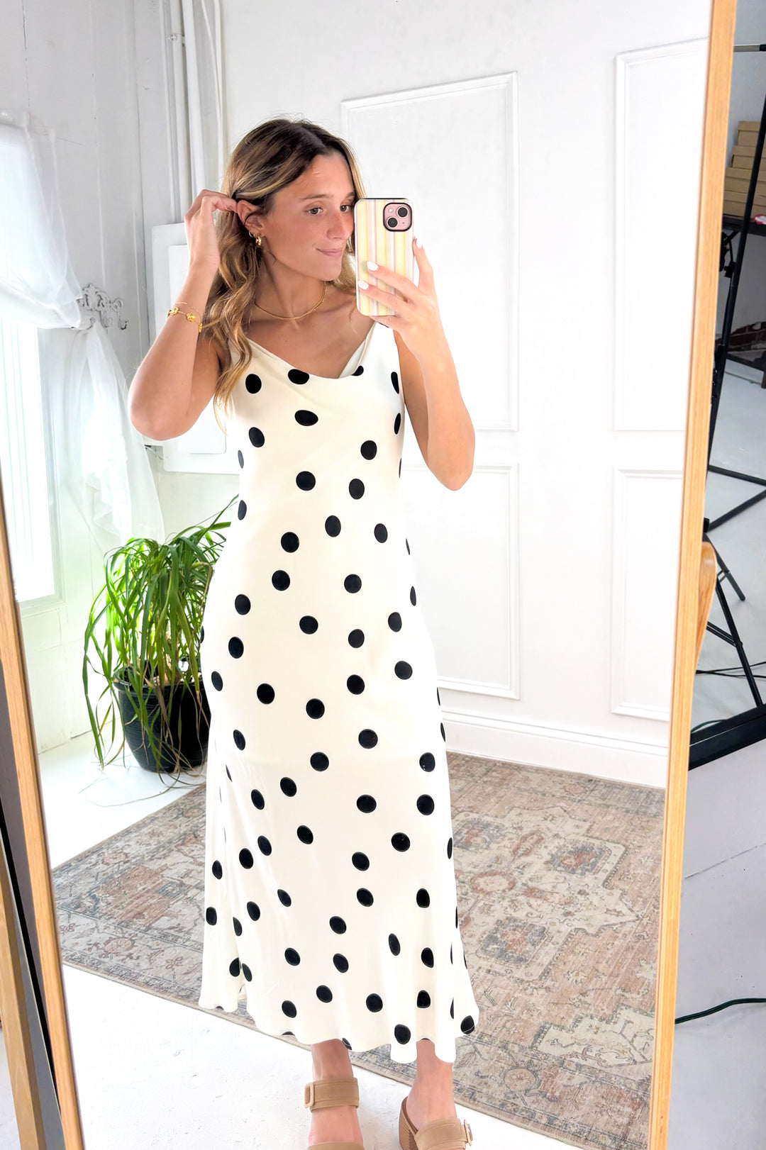 The Midnight Dot Slip Dress