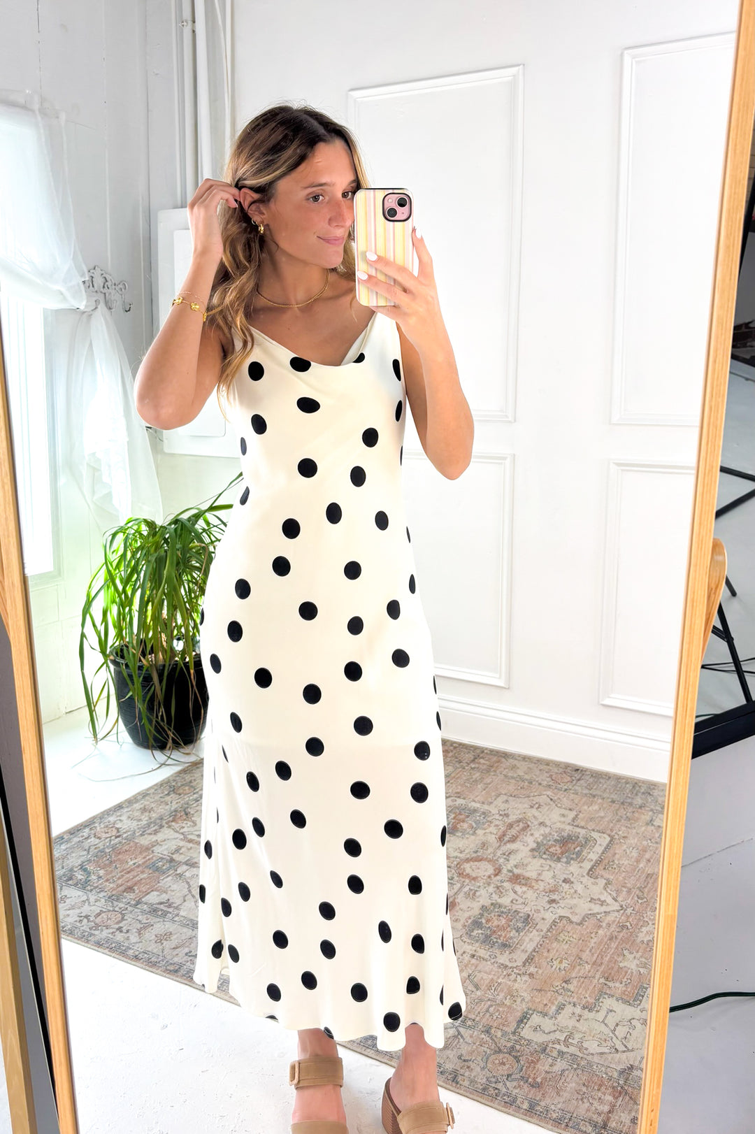 The Midnight Dot Slip Dress