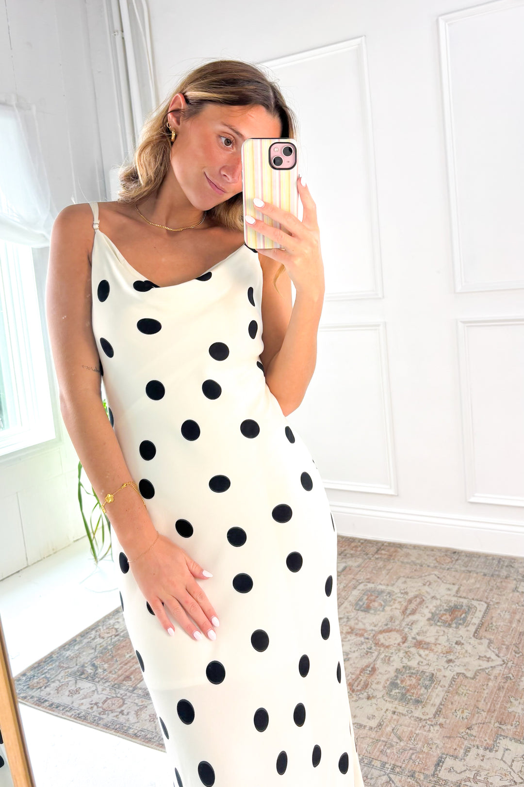 The Midnight Dot Slip Dress