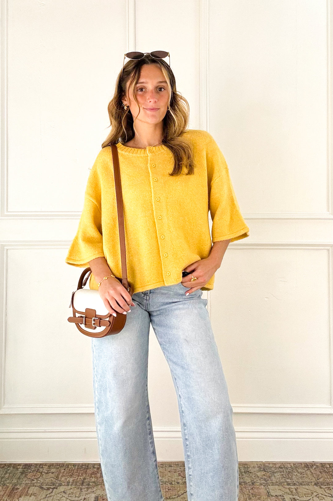 Soft Touch Button Front Knit Top