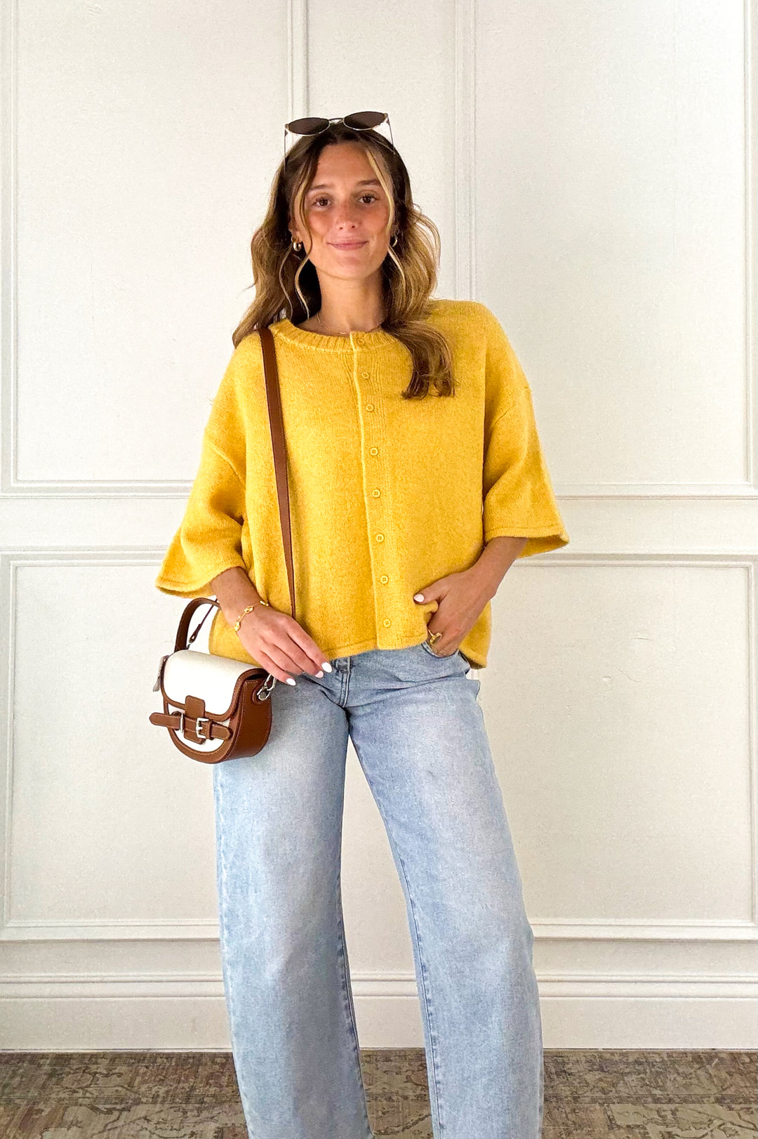 Soft Touch Button Front Knit Top