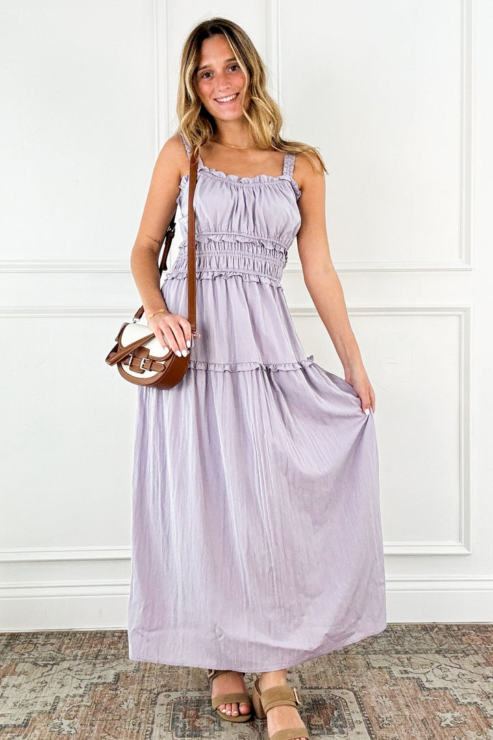 Ruffle Detail Cotton Tank Dress