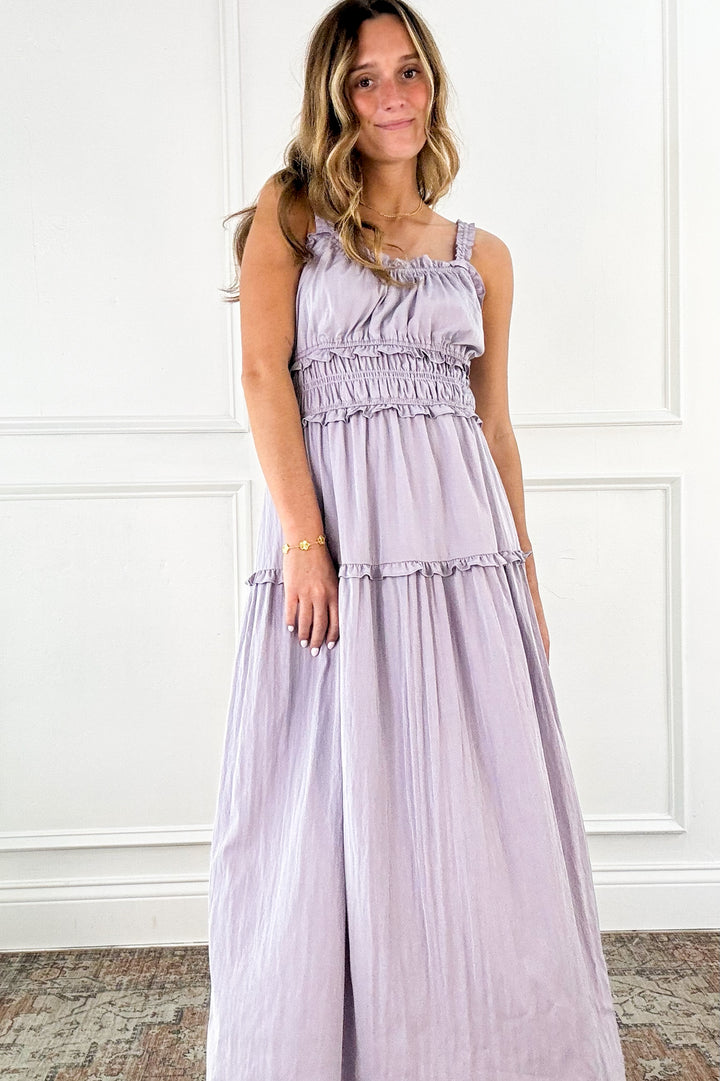 Ruffle Detail Cotton Tank Dress