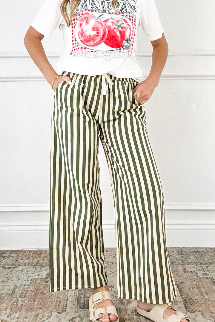 Breezy Stripe Wide Leg Pants