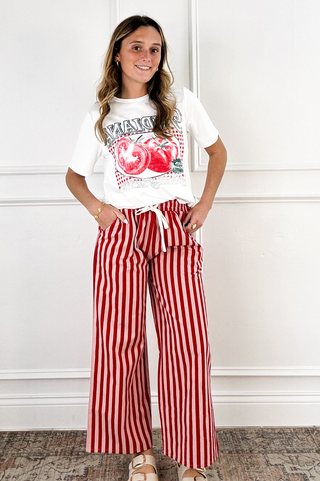 Breezy Stripe Wide Leg Pants