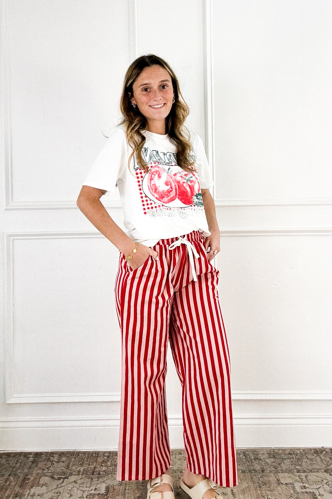 Breezy Stripe Wide Leg Pants