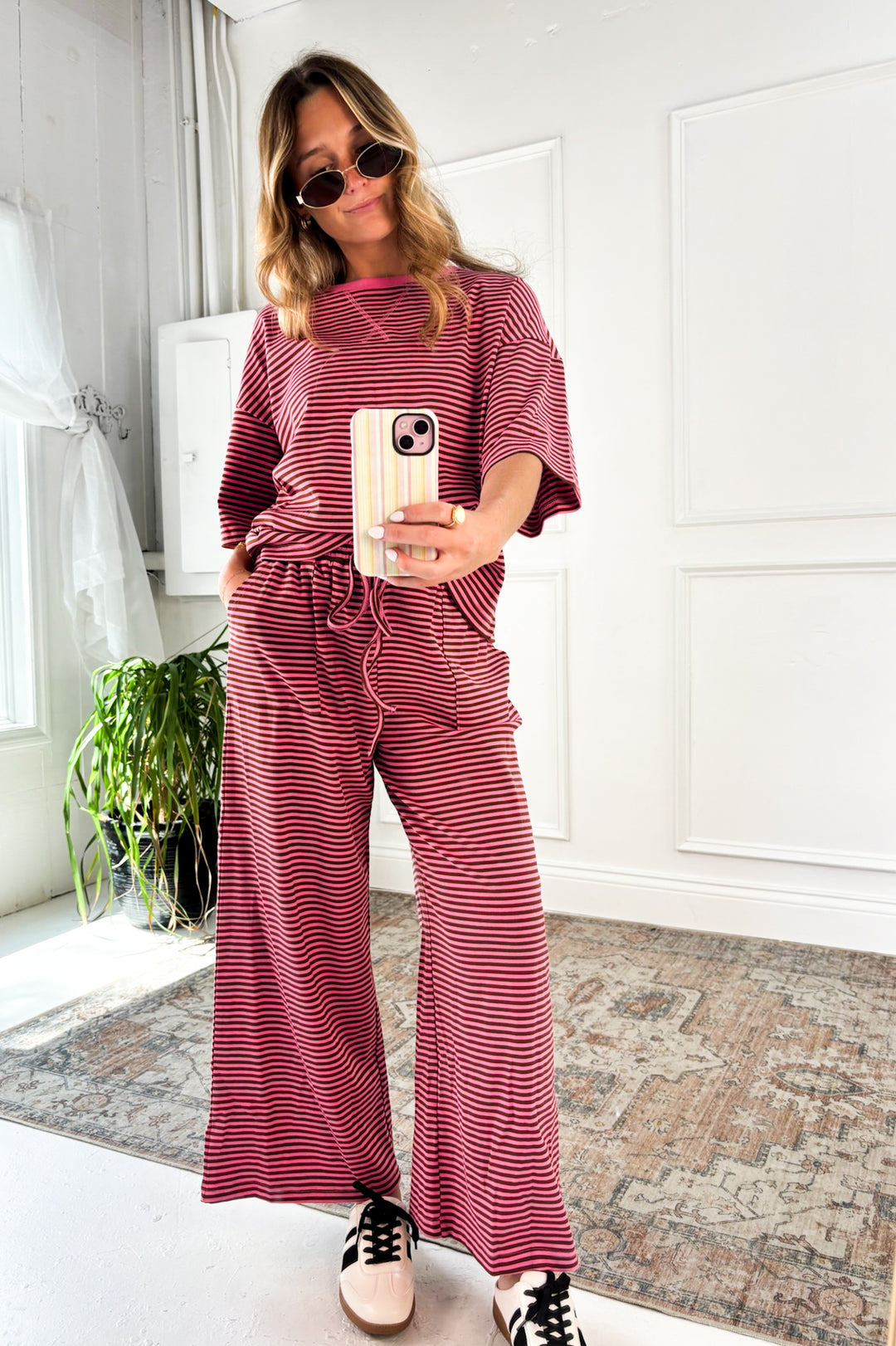 Sweet Stripe Wide Leg Pants