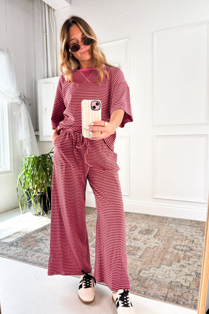 Sweet Stripe Wide Leg Pants