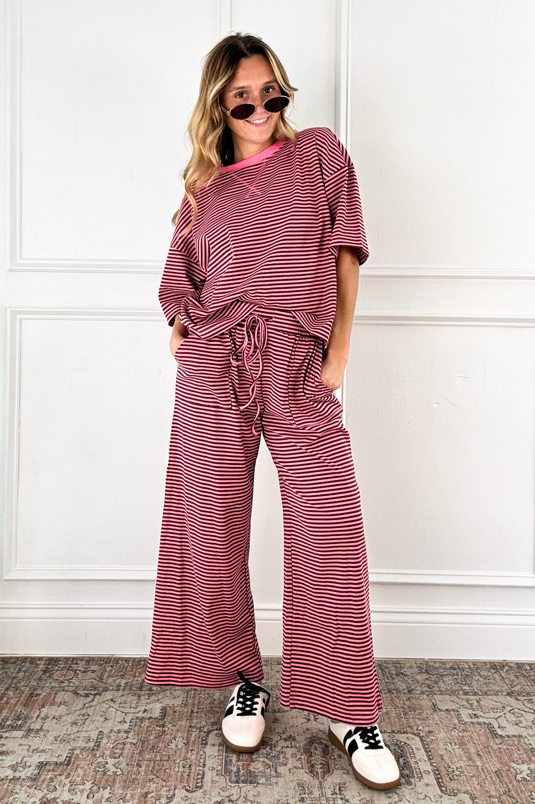 Sweet Stripe Wide Leg Pants