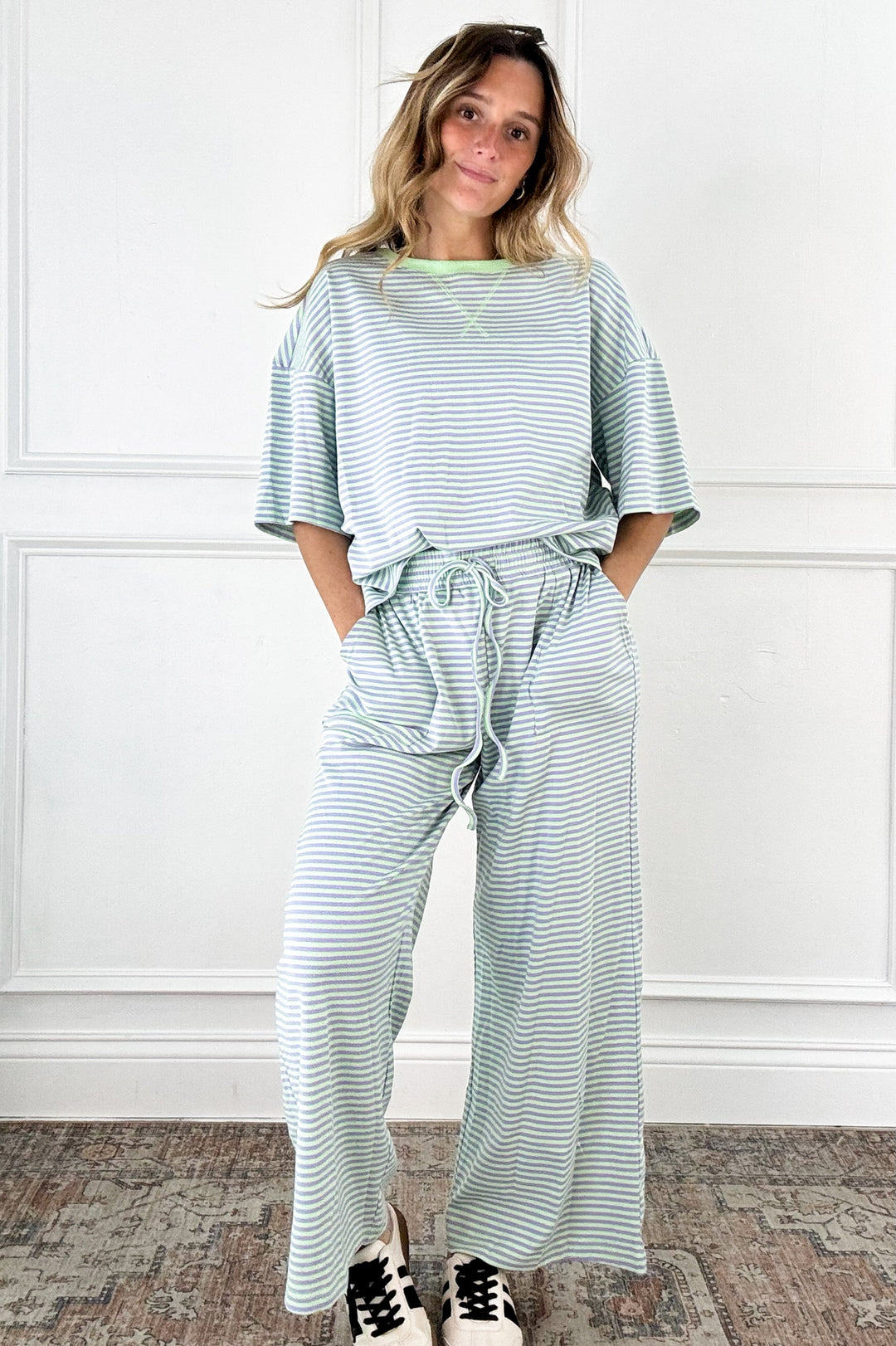 Sweet Stripe Wide Leg Pants
