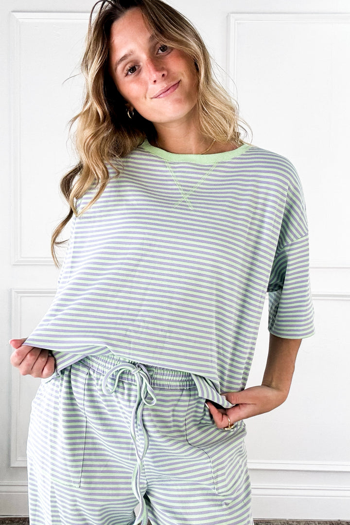 Sweet Stripe Lounge Top