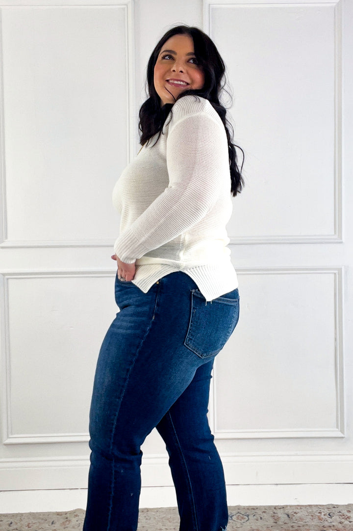 Round Neck Boyfriend Fit Sweater