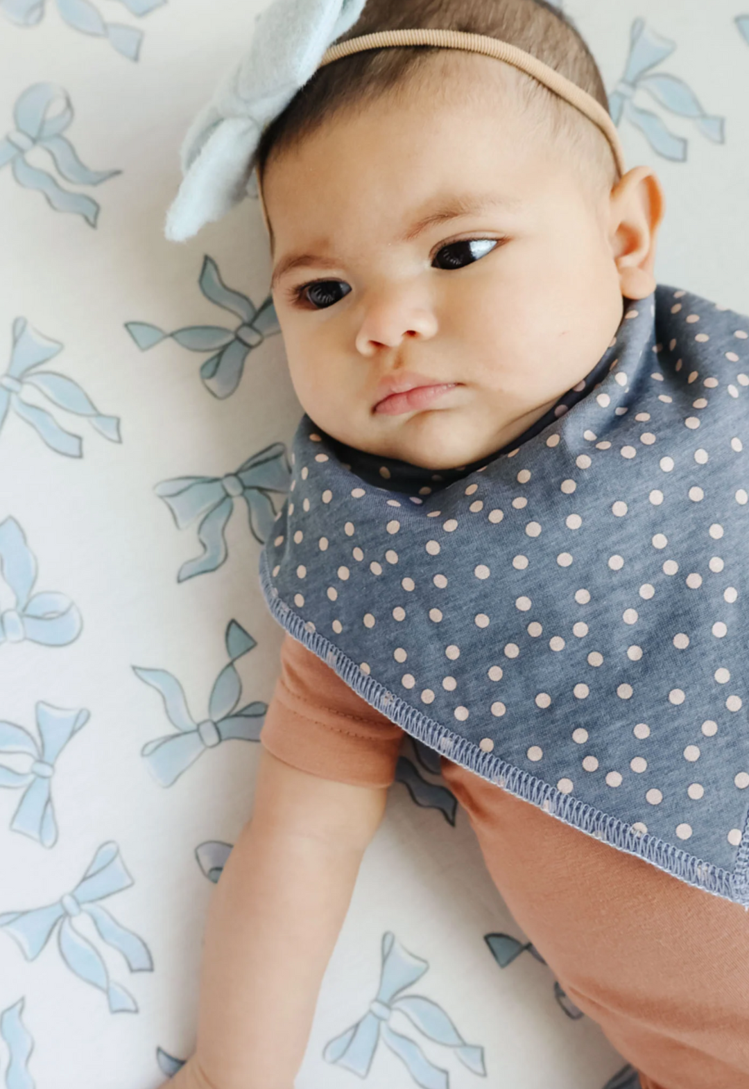 Gemma in Tan Bandana Bib Set (4-Pack) | Copper Pearl
