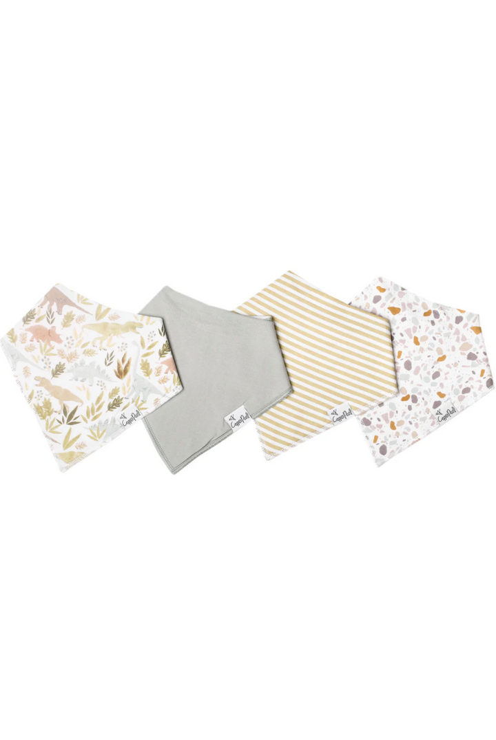 Rex Bandana Bib Set (4-Pack) | Copper Pearl