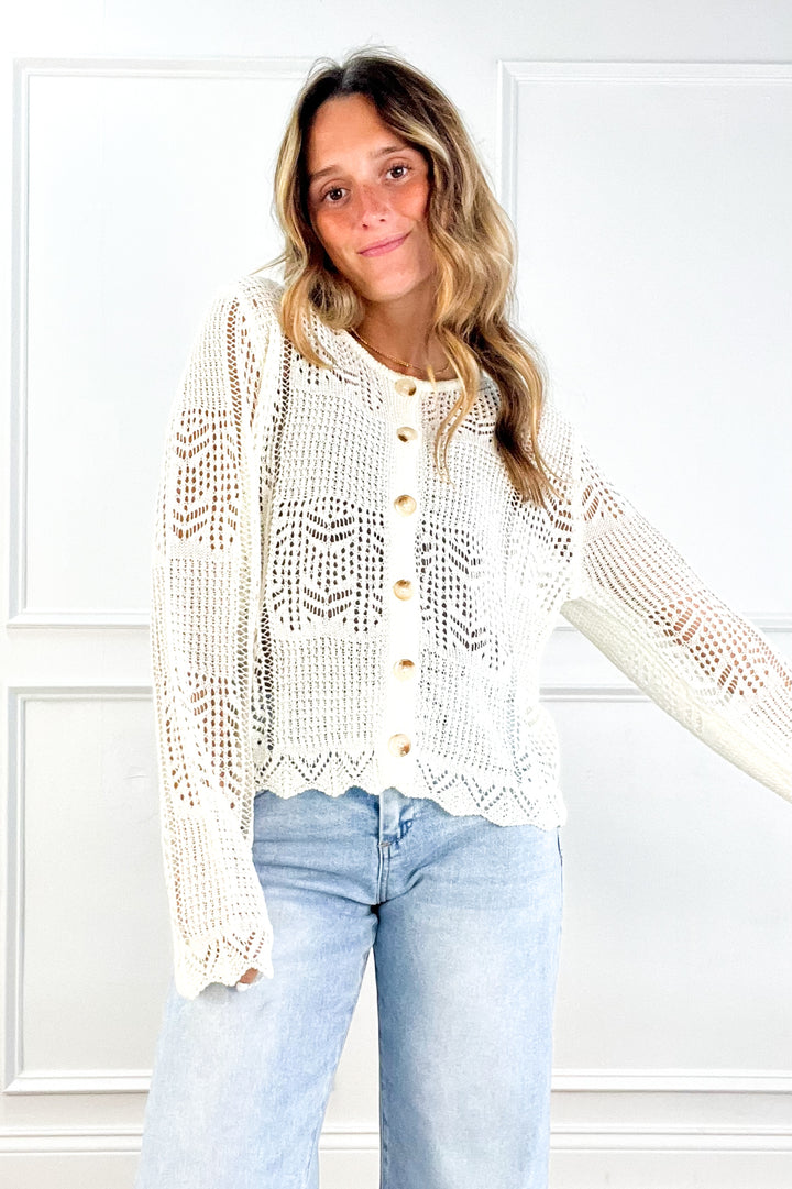 Ivory Lace Day Cardigan