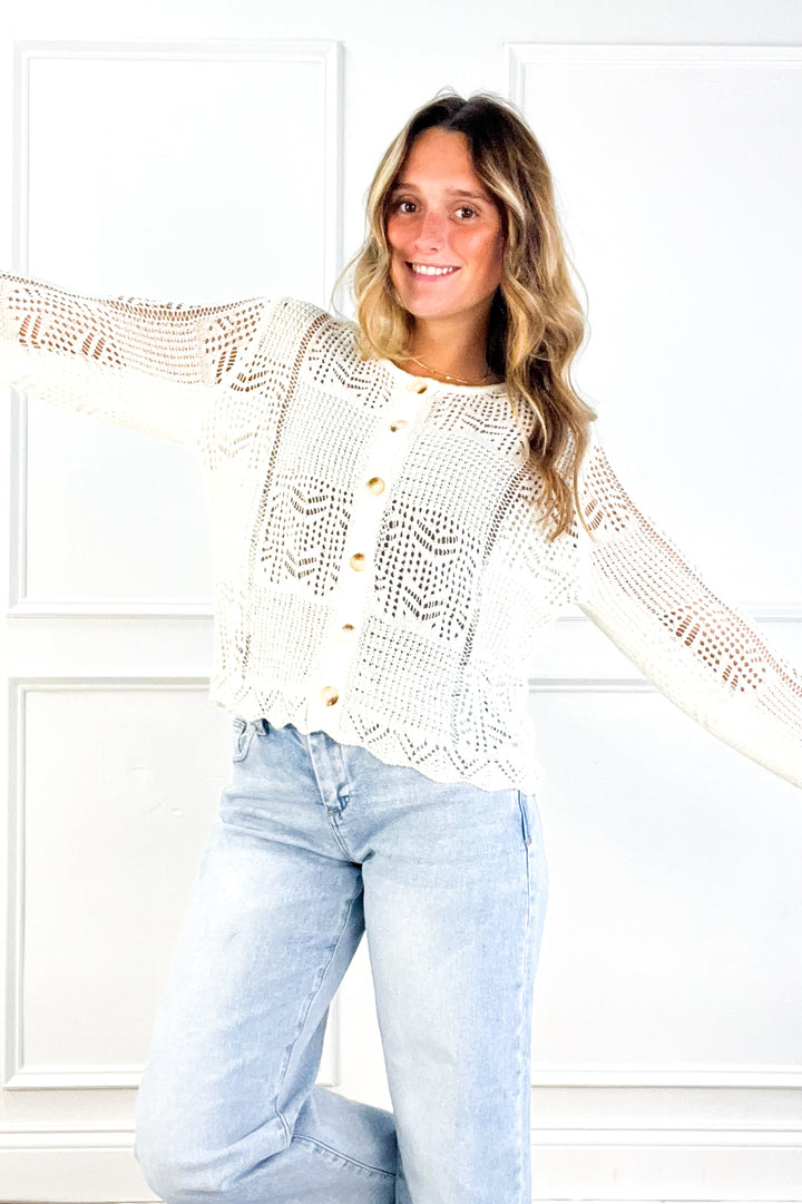 Ivory Lace Day Cardigan