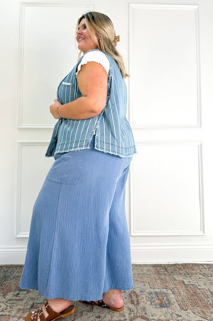 Curvy Harbor Breeze Sleeveless Top