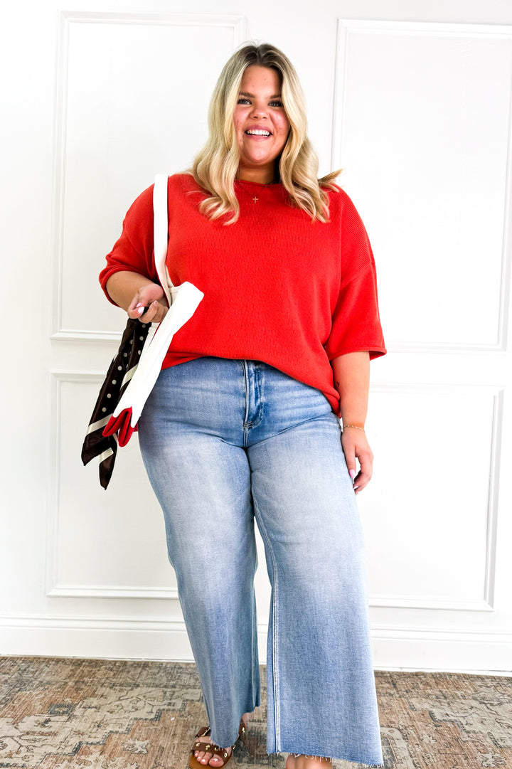 Curvy Everyday Essential Knit Top