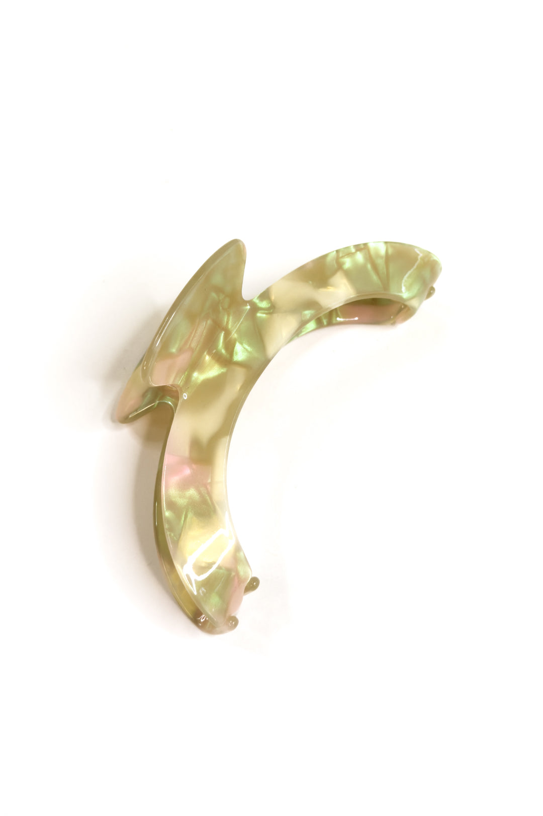 Pearl Glow Crescent Claw Clip