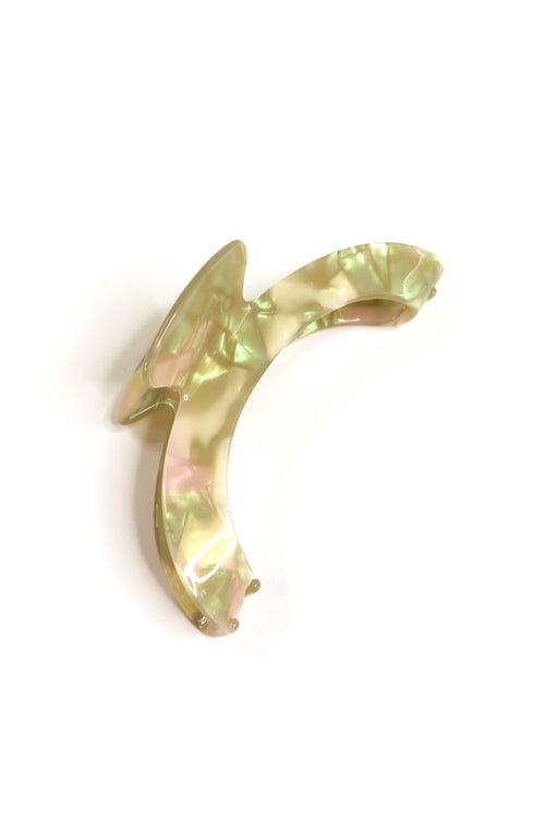 Pearl Glow Crescent Claw Clip