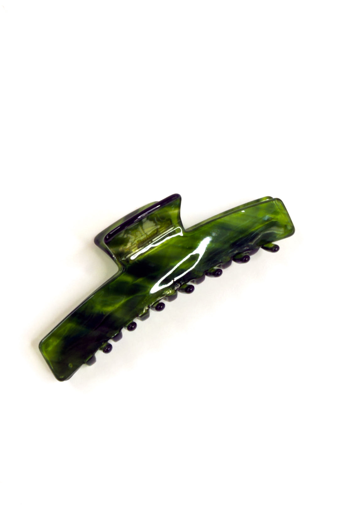 Emerald Check Claw Clip