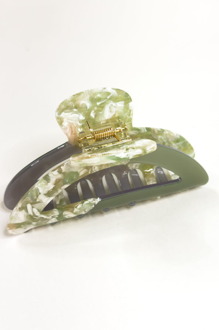 Misty Sage Oval Claw Clip