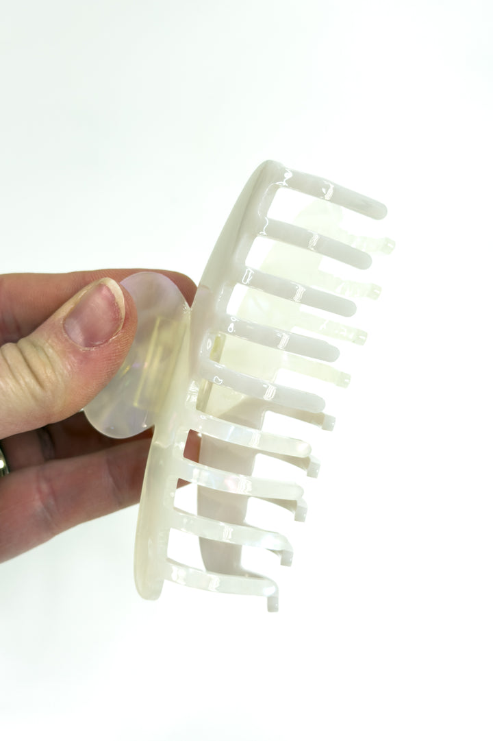 Ivory Bloom Mini Claw Clip