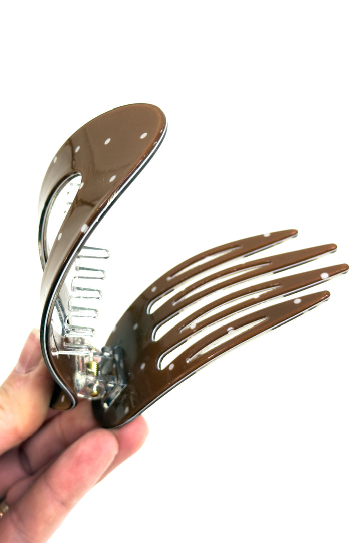 Mocha Dot Snap Clip