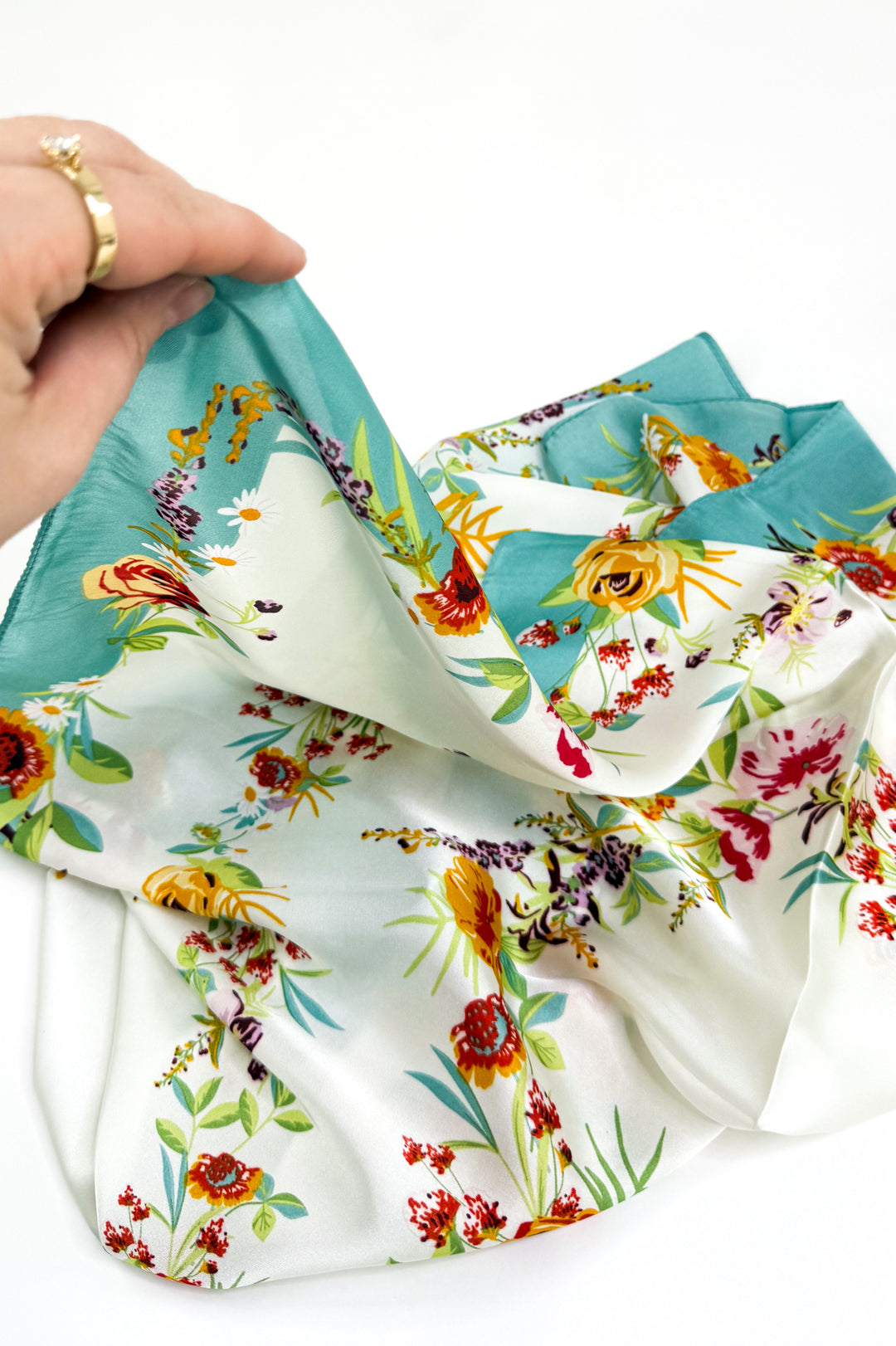 Bluebell Garden Satin Scarf
