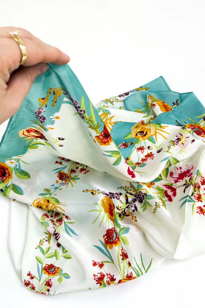 Bluebell Garden Satin Scarf