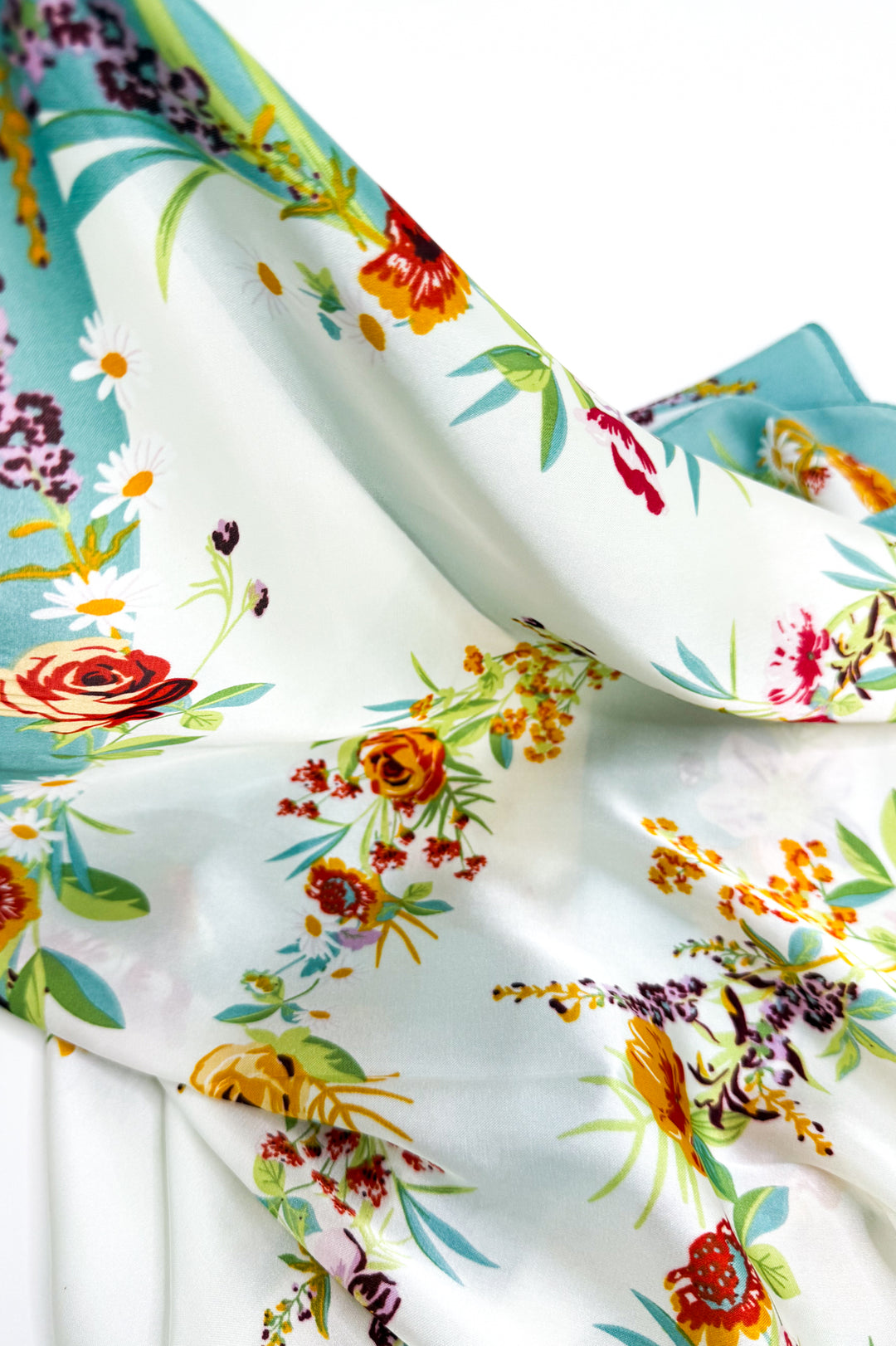 Bluebell Garden Satin Scarf