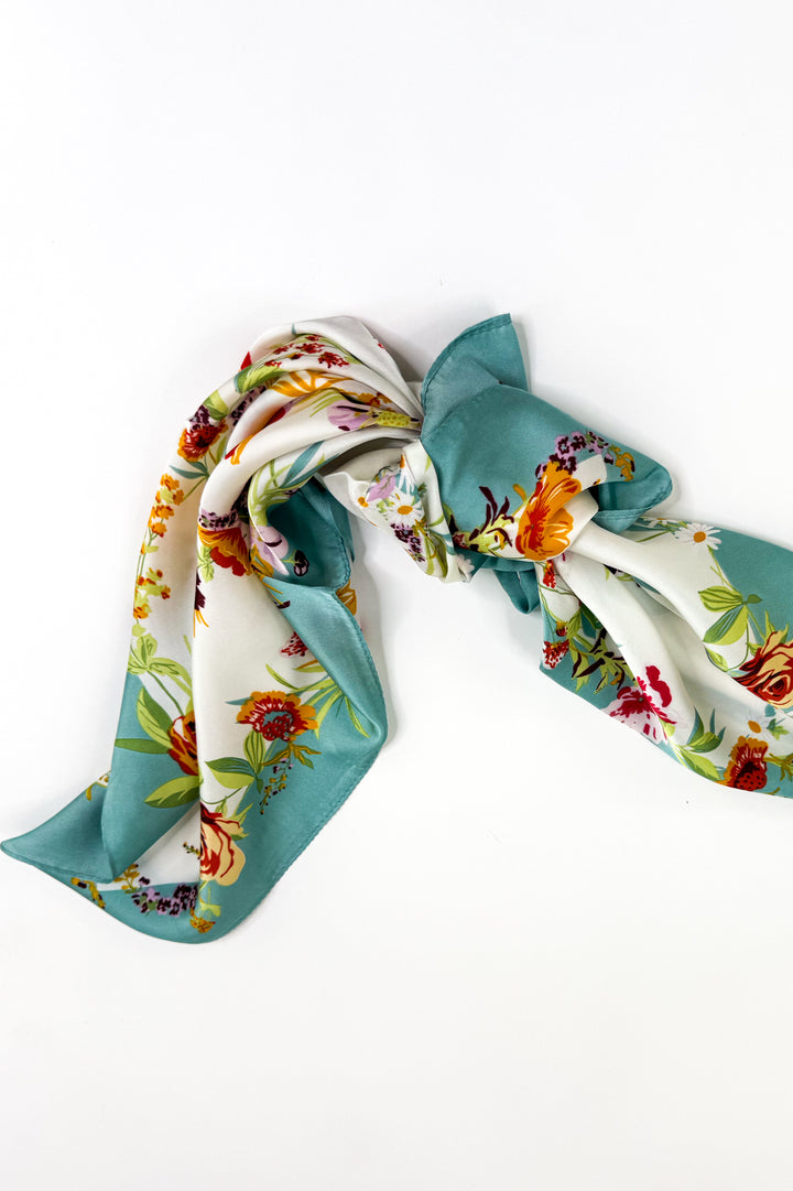 Bluebell Garden Satin Scarf
