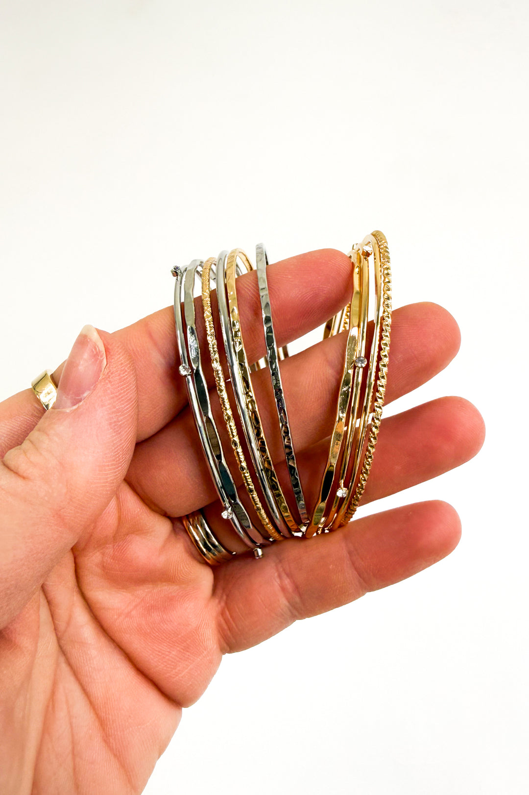 Mixed Luxe Bangle Set