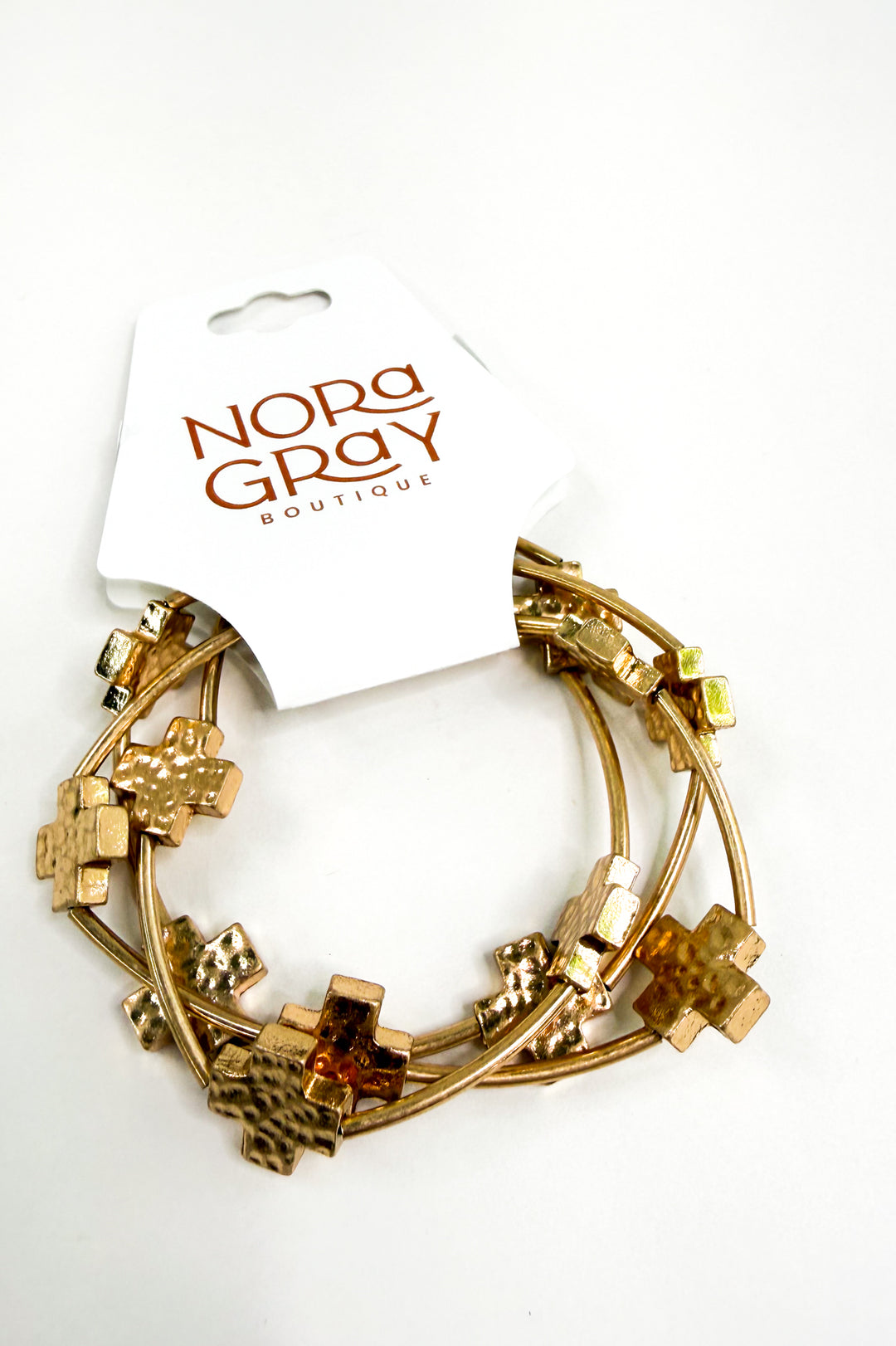 Golden Clover Charm Bangle Bracelet