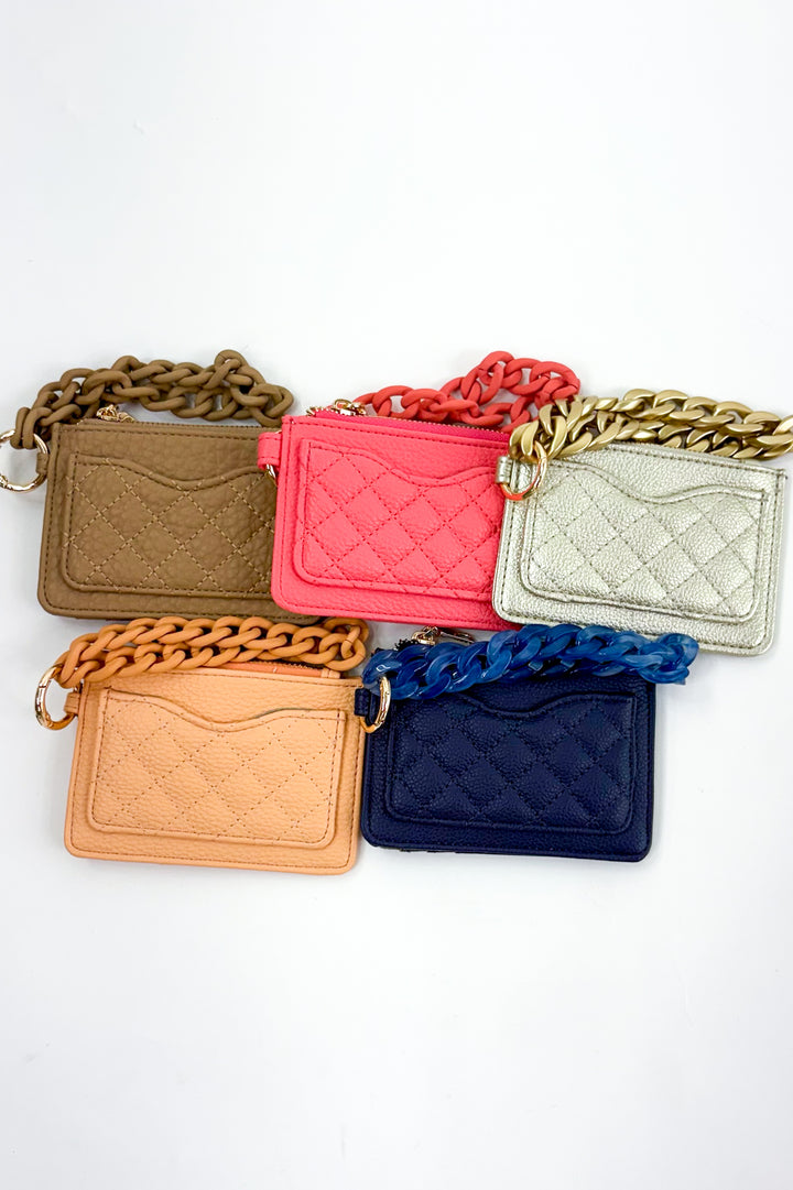 Rhodes Quilted Wallet w/ Chain Bangle