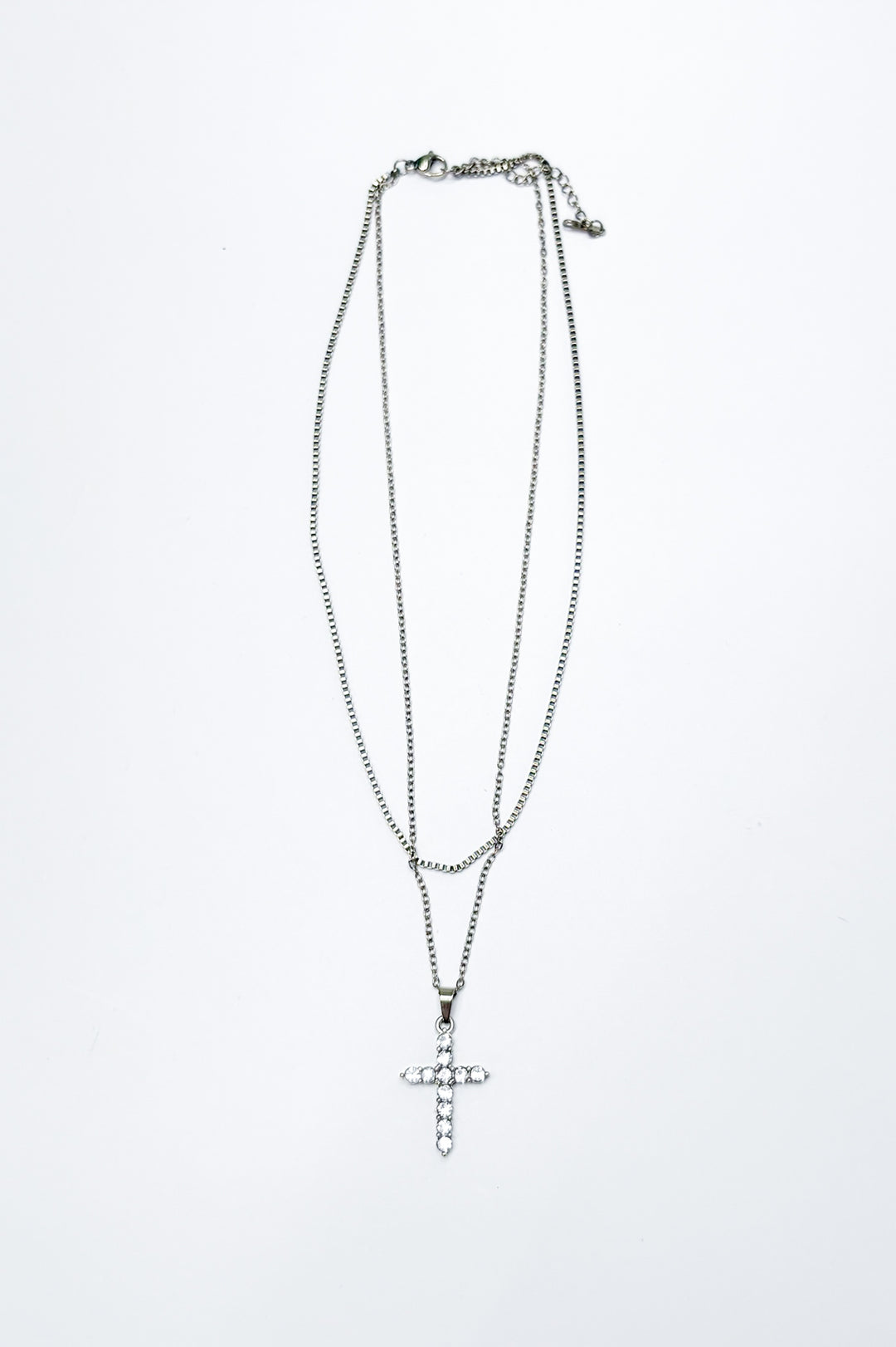 Heavenly Shine Layered Cross Necklace