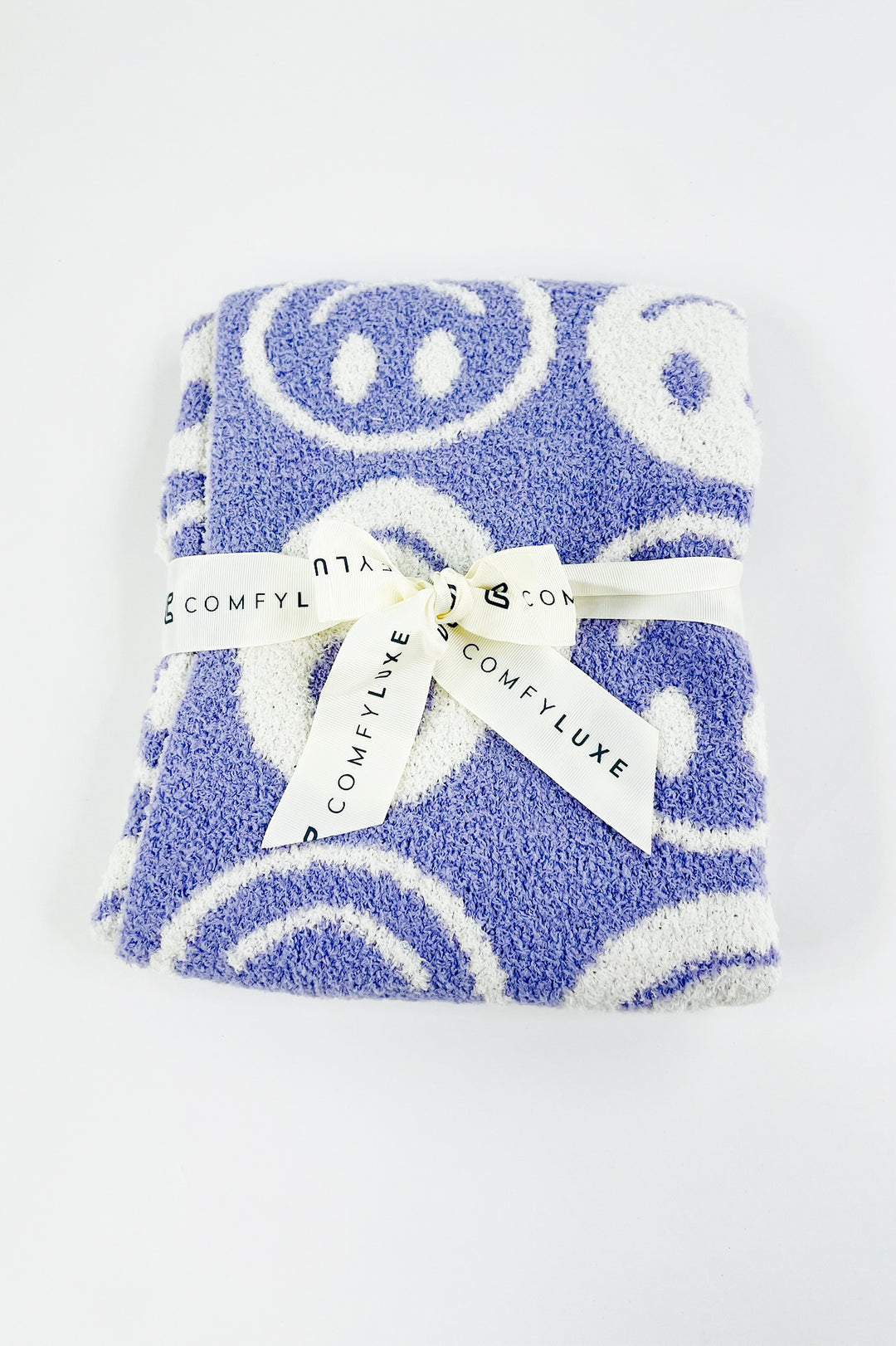 Happy Face Patterned Throw Blanket