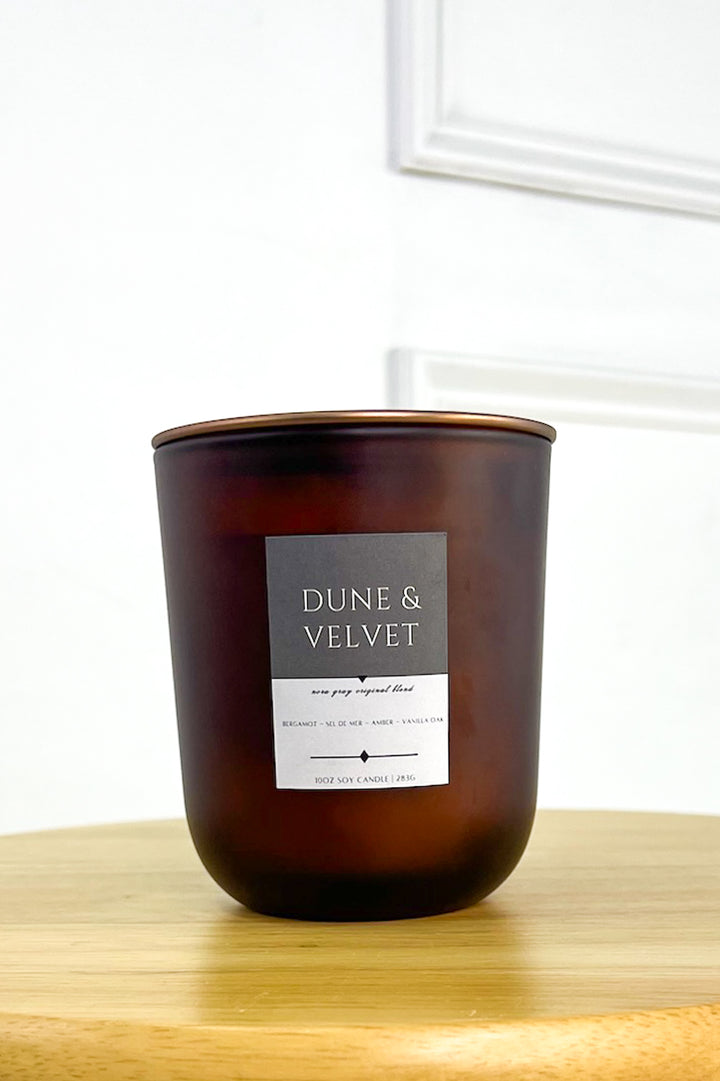Dune & Velvet | 10 Oz Amber Jar Candle
