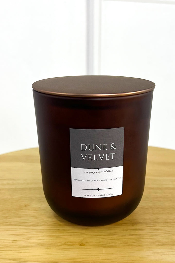 Dune & Velvet | 10 Oz Amber Jar Candle