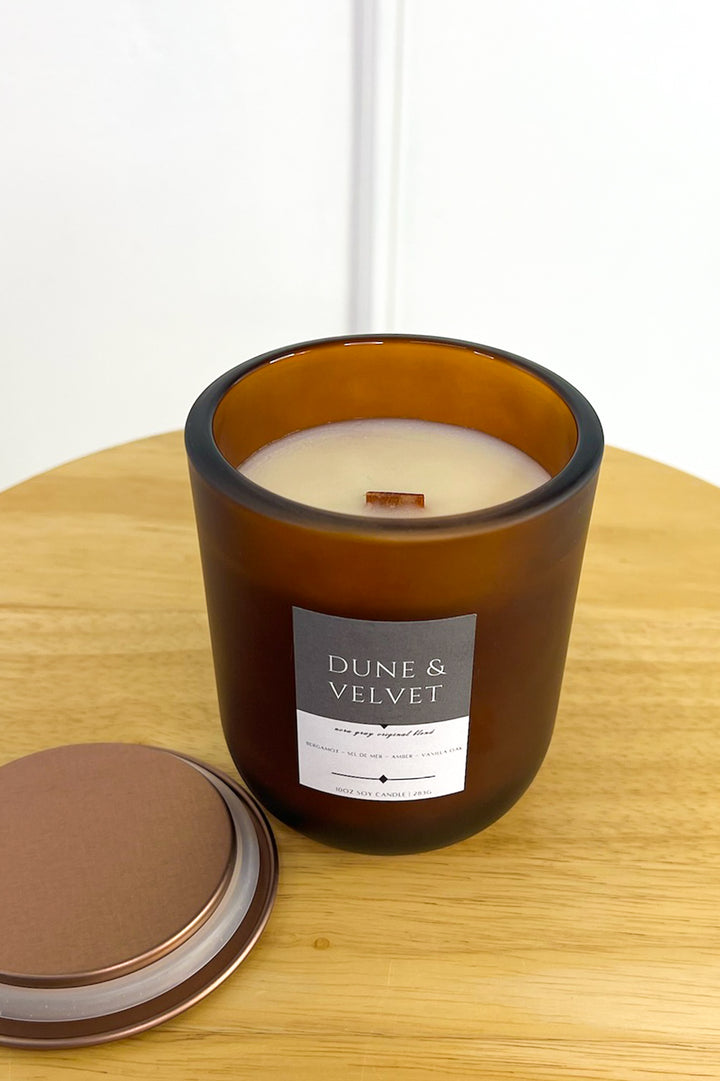 Dune & Velvet | 10 Oz Amber Jar Candle