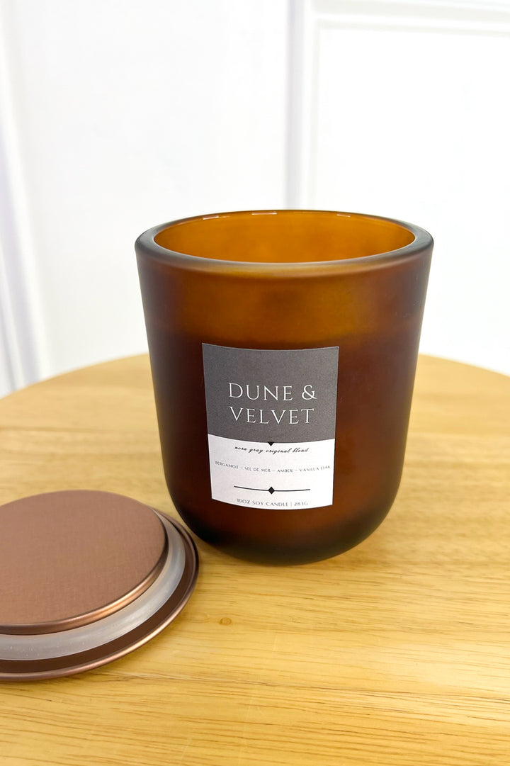 Dune & Velvet | 10 Oz Amber Jar Candle