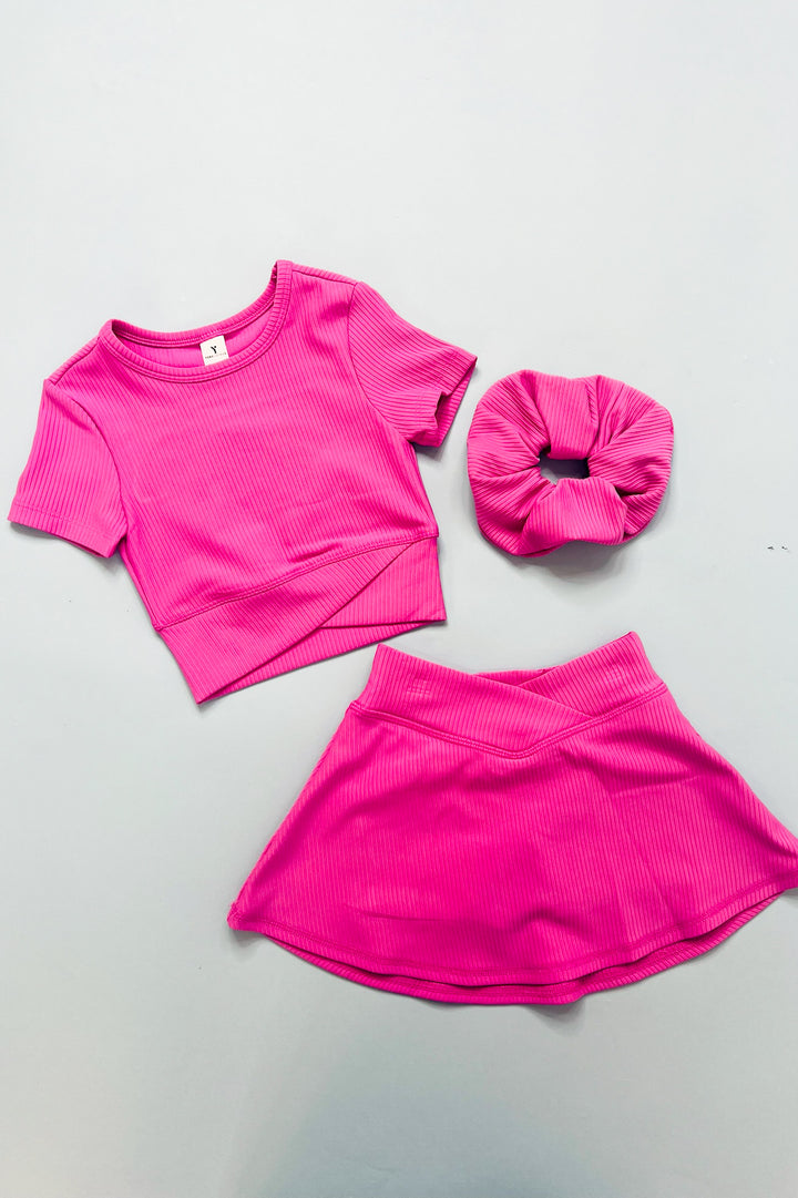 Girls Need A Vacay Ribbed Detail 3 Piece Set