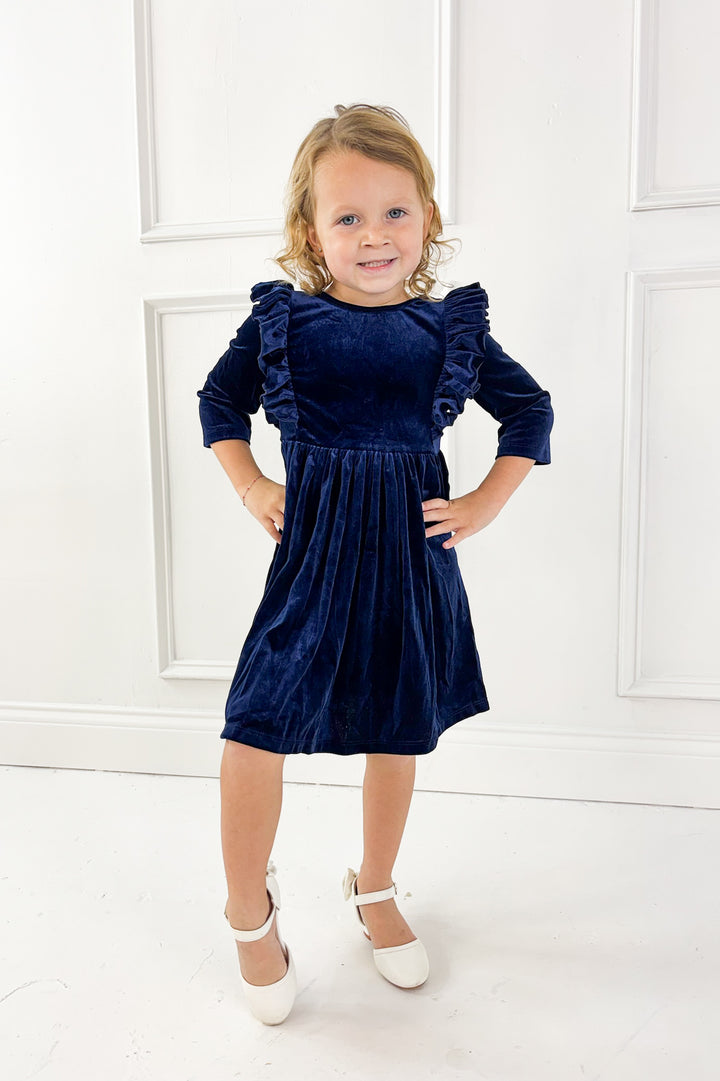 Winter Wonderland Girls Ruffle Twirl Dress